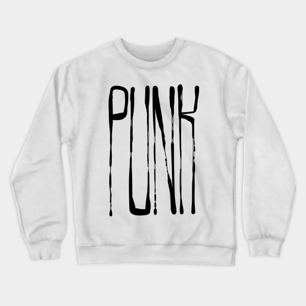 Punk Grunge Lettering Crewneck Sweatshirt by Chmillout